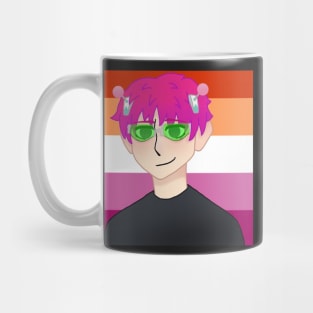 Saiki Lesbian Pride Mug